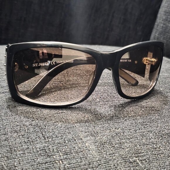 ST John Black Knit Logo Sunglasses main image 5